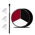 VPCRT6 White Black Red Halloween Face Body Paint with 3PCS Sponge and 1PC Brush, for Baseball, Softball Sports(Eye Black) & Halloween (Joker, Clown)