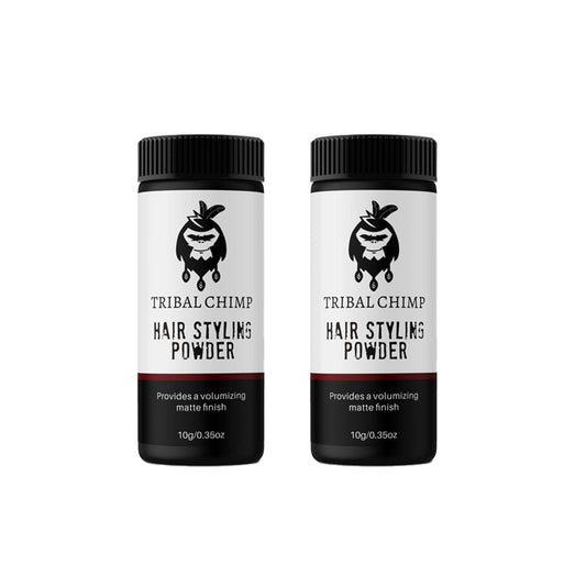Tribal Chimp Hair Styling Powder, All-day Invisible Hold Hair Volumizer and Texture for Men and Women, Styling Powder with Matte Finish- 2-Piece Set