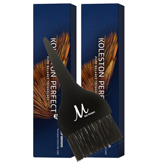 Koleston Perfect ME+ 9/7 Very Light Blonde/Brown Permanent Hair Color Creme 2 Ounce (Pack of 2) With Tint Brush - Long-Lasting Gray Coverage - Use