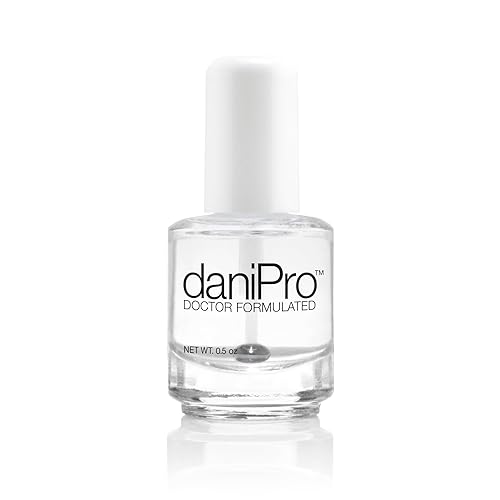daniPro Doctor-Formulated Clear Base Coat Nail Polish, 0.5 oz - Base Coat Nail Polish with Undecylenic Acid, Vitamins & Biotin - Nail Base Coat