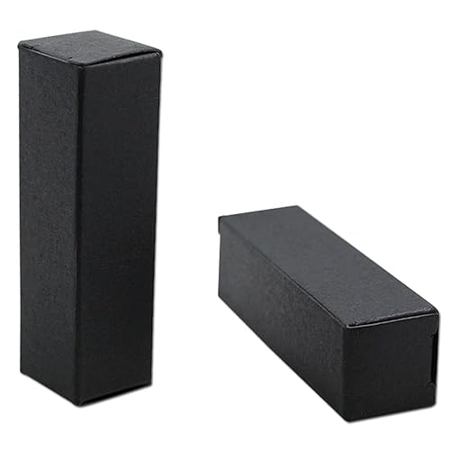 BAT Pack 50 Pack 1.41x1.41x3.54 inch Rectangle Kraft Paper DIY Lipstick Black Boxes Beauty Accessories Essence Oil Lipstick Bottle Packaging Gift
