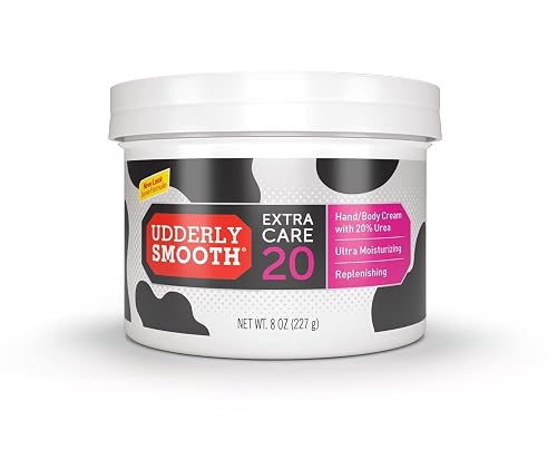 Udderly Smooth Extra Care Hand/Body Cream with 20% Urea, Replenishing, Fragrance Free, 8 OZ - 5 Pack