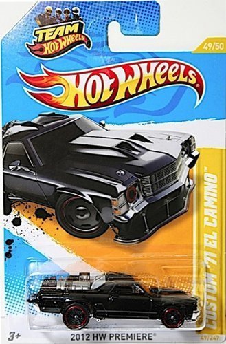 Hot Wheels, 2012 New Models, Custom '71 El Camino Black 49/50