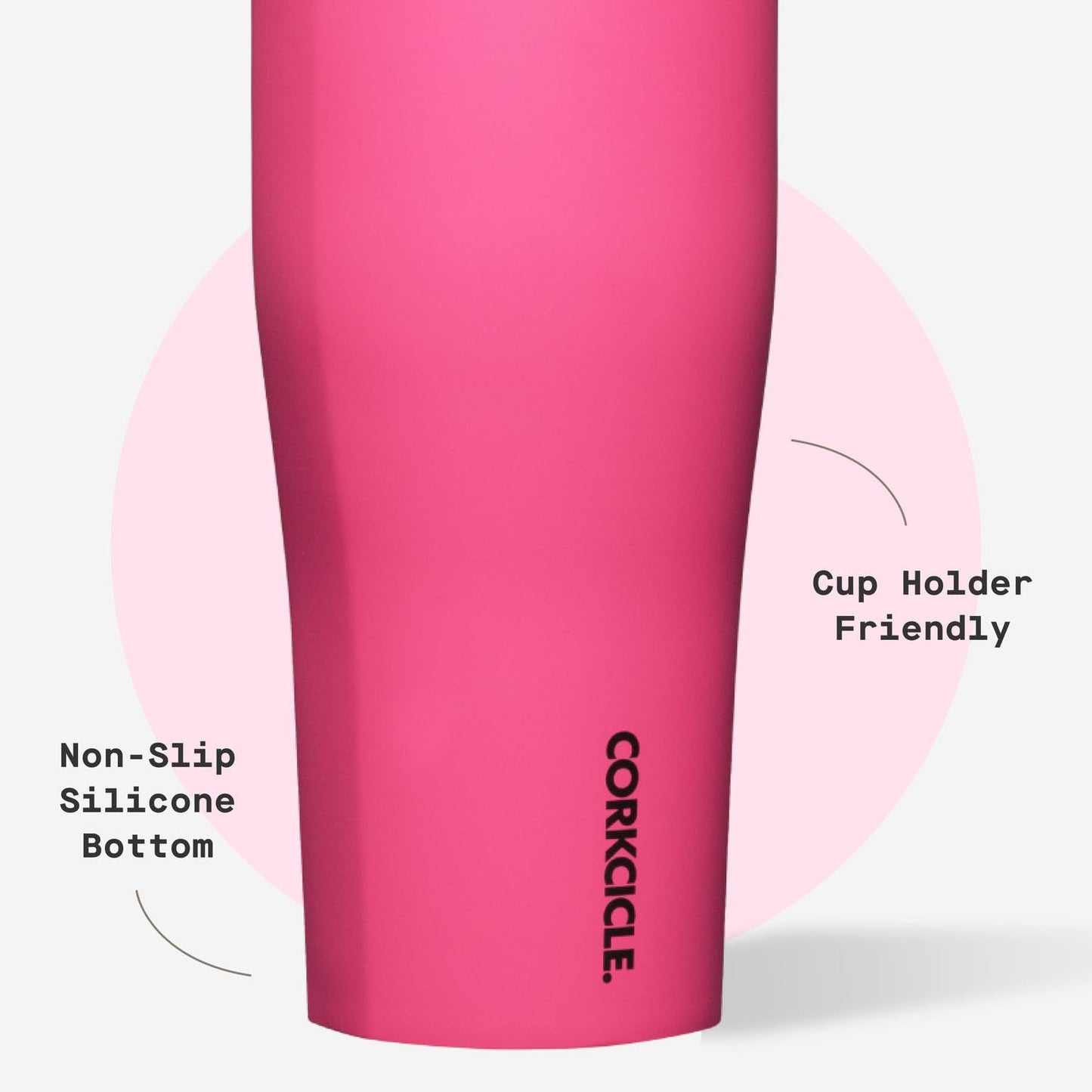 Corkcicle Go Cup XL - Leak-Proof Travel Tumbler - Triple Insulated Stainless Steel Water Bottle - Easy-Carry Handle - Summer Drinkware Gift - Keeps…