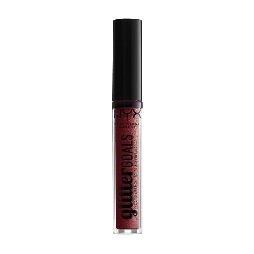 NYX PROFESSIONAL MAKEUP Glitter Goals Liquid Lipstick - Crystal Crush, Plum With Gold Glitter