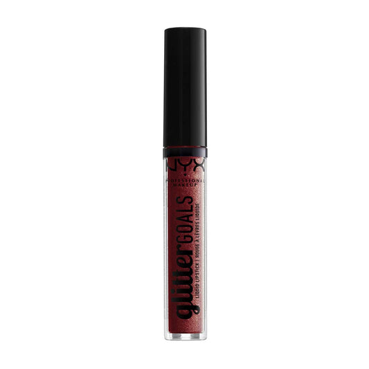 NYX PROFESSIONAL MAKEUP Glitter Goals Liquid Lipstick - Crystal Crush, Plum With Gold Glitter Beauty & Personal Care NYX PROFESSIONAL MAKEUP