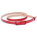 Selighting Women's Leather Belt Slim Women's Belt PU Leather for Dresses, red, Einheitsgröße