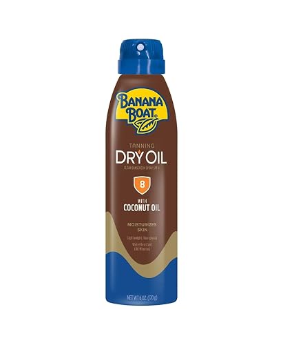 Banana Boat Continuous Spf#08 Spray Dry Oil With Argan Oil 6 Ounce (177ml) (6 Pack)