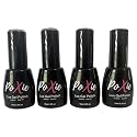 Poxie Nails Essentials 4 Pack Clear and Milky White 4-in-1 Base and UV and Matte Top Coats Beauty & Personal Care Poxie Creations