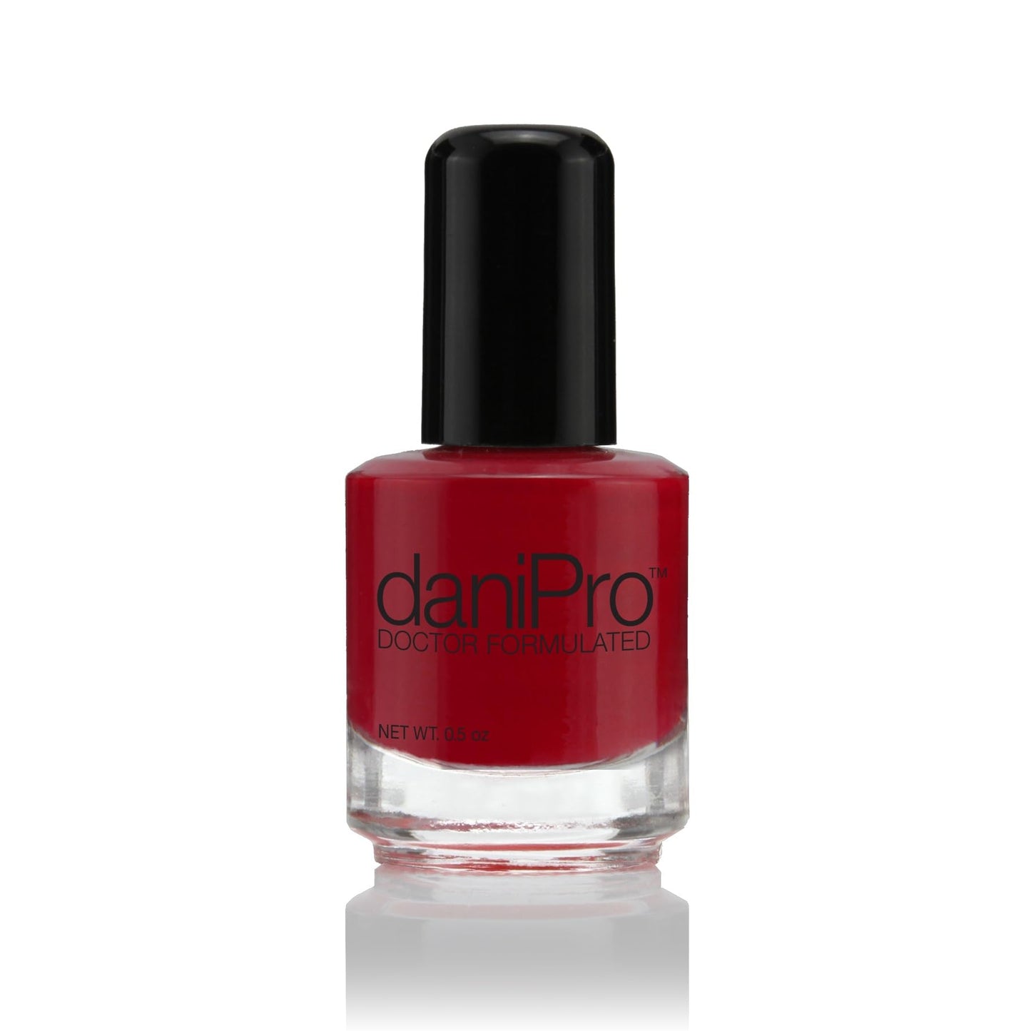 daniPro Doctor Formulated Nail Polish Always Be True - Deep Red Fingernail Polish & Toenail Polish, 0.5 oz with Undecylenic Acid, Biotin & Vitamins