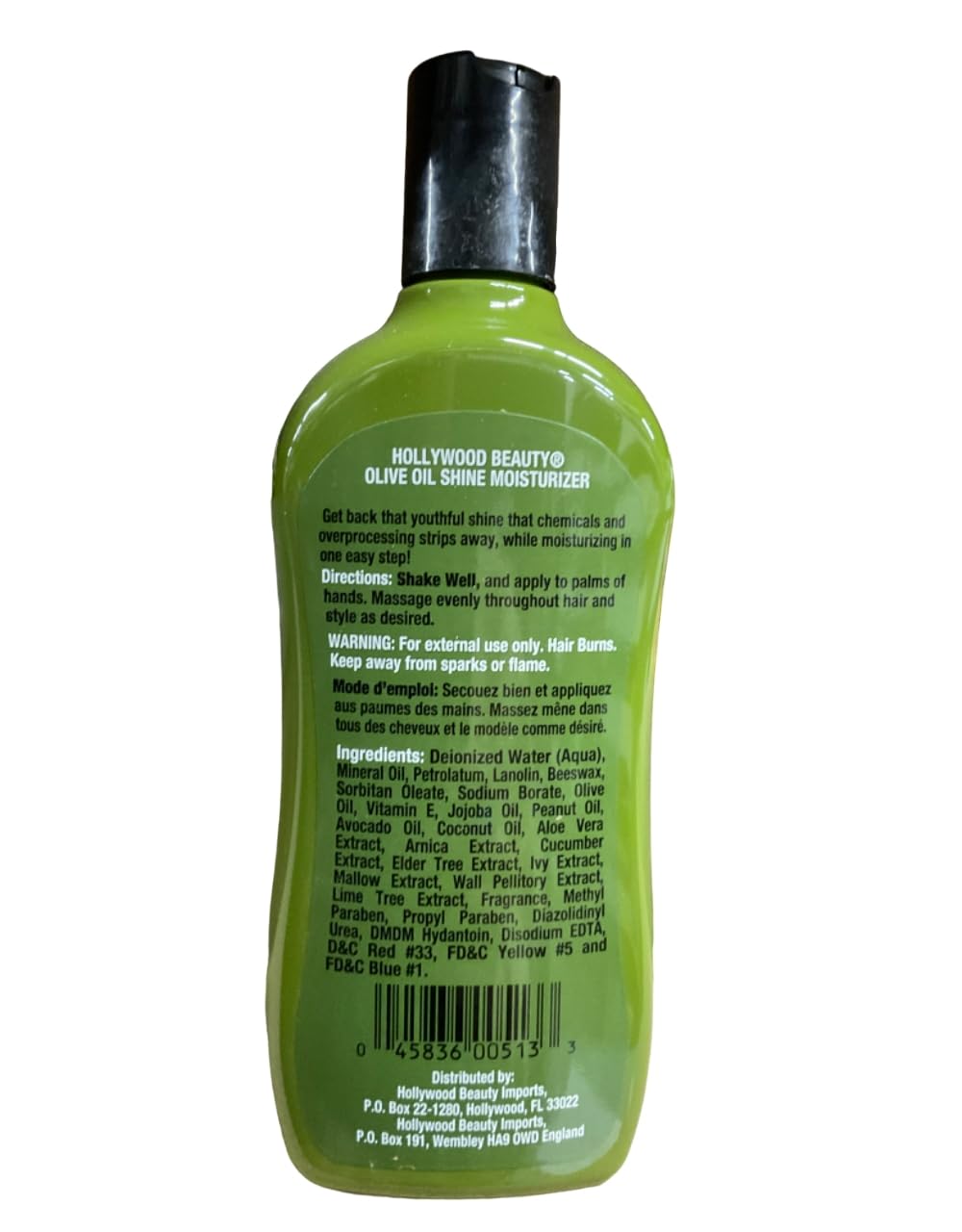 Hollywood Beauty oil, olive, shine moisturizer, White, 2 Fl Oz