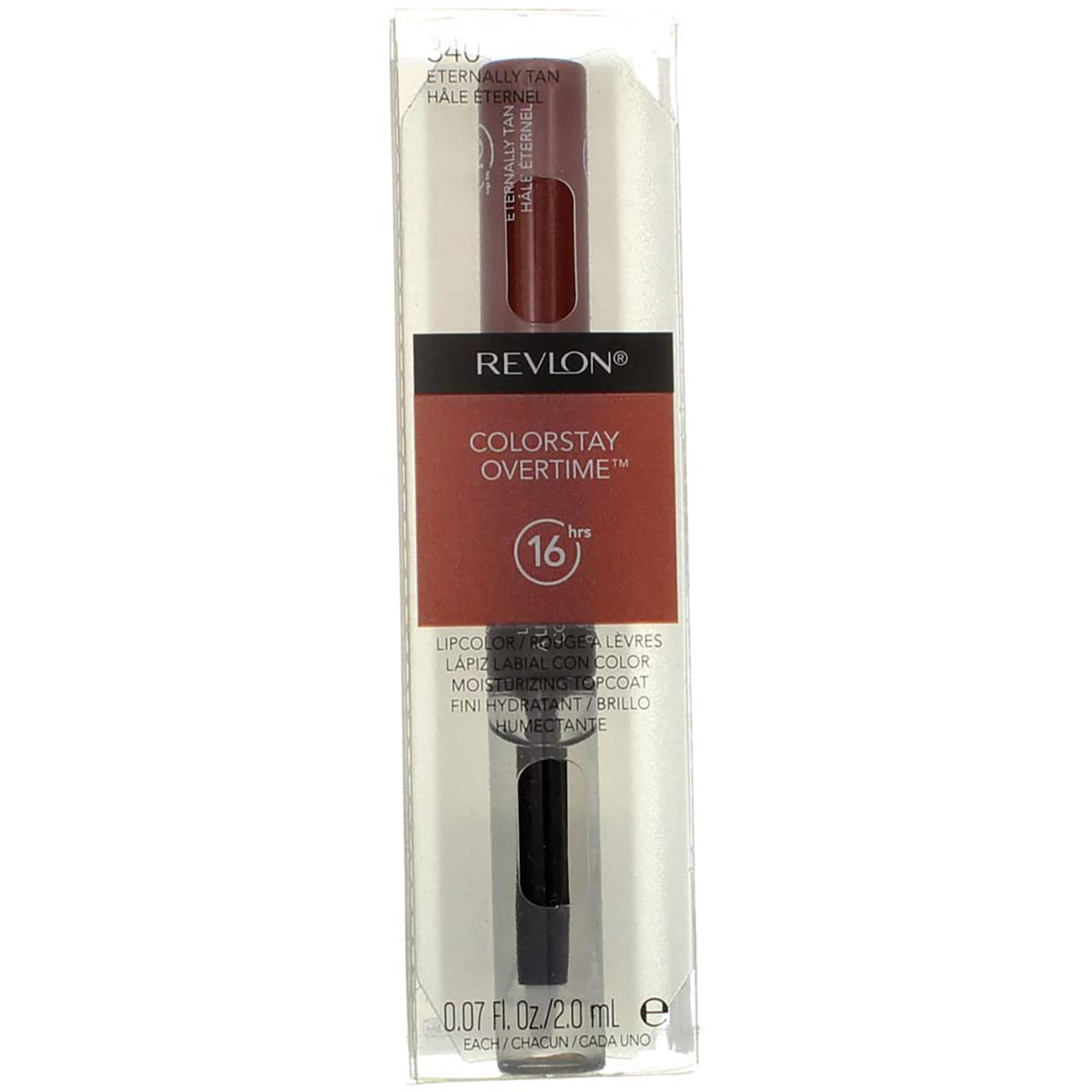 Revlon ColorStay Overtime Liquid Lip Color, Eternally Tan [340] 0.07 oz (Pack of 4)