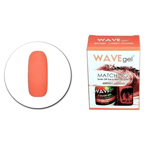 WAVEGEL Soak-0ff Gel & Nail Lacquer Matching Duo Set - Candylicious - WCG83-83 I 0.5 Oz Beauty & Personal Care WAVE gel