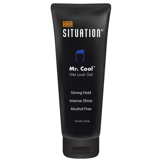 Hair Situation Mr. Cool Wet Look Strong Hold Hair Styling Hair Gel, High Shine, Anti-Humidity Shield, Anti-Frizz Fly Away, Alcohol-Free, No Flake Beauty & Personal Care Hair Situation