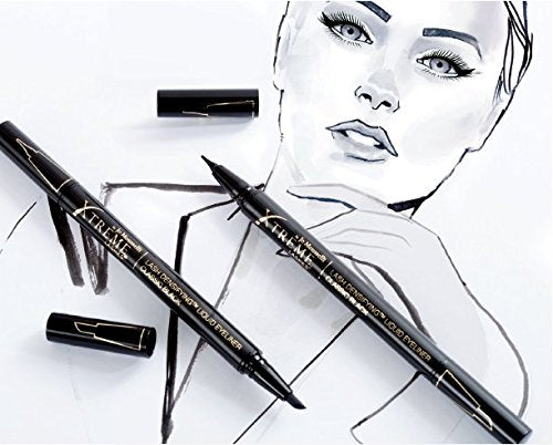 Xtreme Lashes Lash Densifying Liquid Eyeliner, Classic Black, Smudge-Resistant, Dual-Tip, Long-Lasting Make Up, Hypoallergenic, Safe for Eyelash