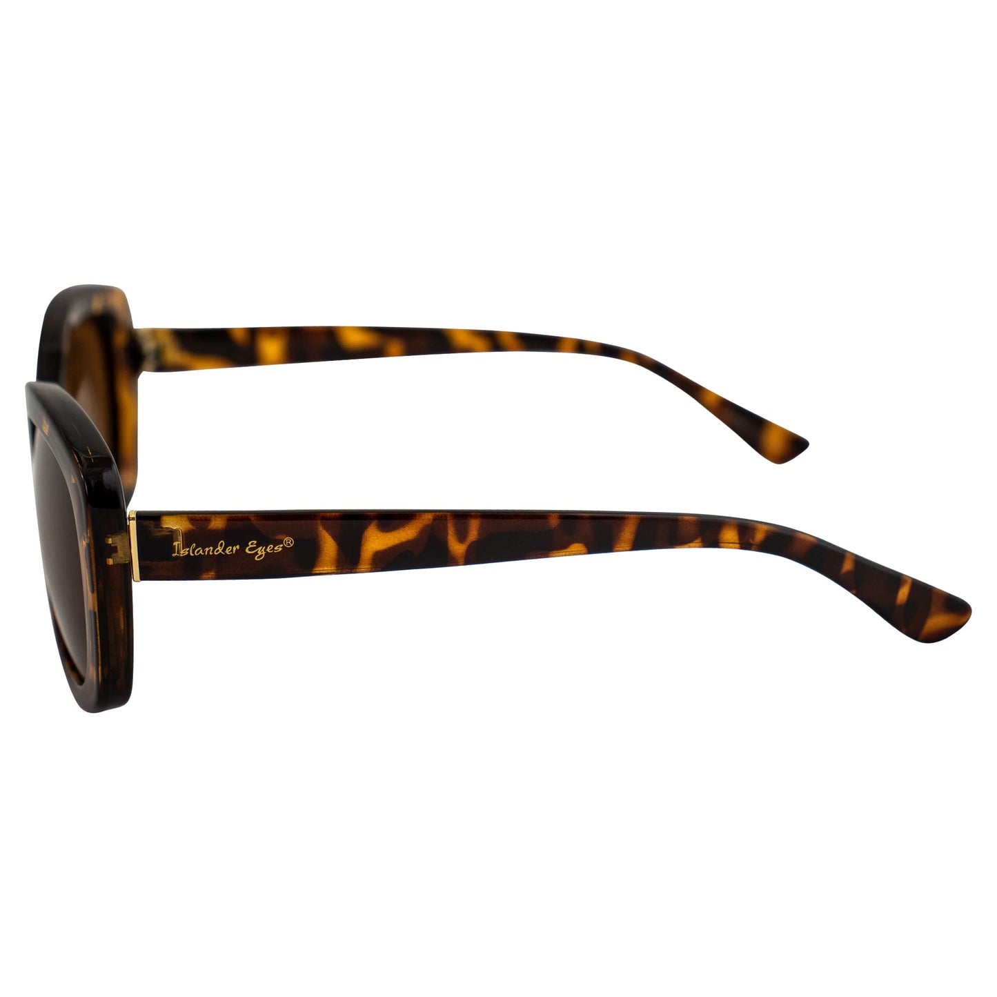 Islander Eyes Dominica Polarized Sunglasses for Women Light Tortoise Frame w/Brown Lens