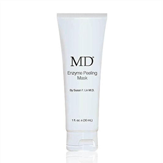 MD Enzyme Peeling Mask for Sensitive Skin - Gentle Exfoliating Gel with Papaya & Pineapple Enzymes - Professional Brightening Peel-Off Mask for Clear