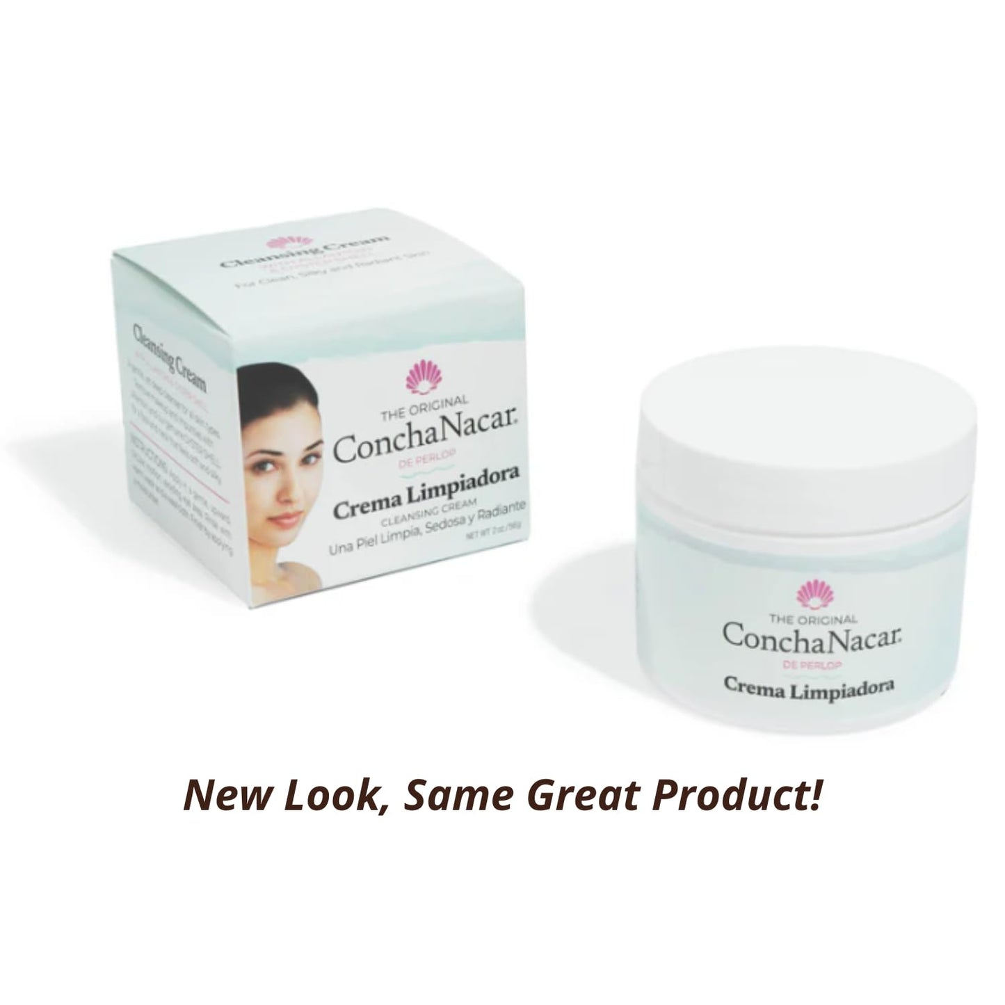 Concha Nacar Facial Cleanser by Perlop #L, All Skin Types, 2-Pack of 2 Oz Jars