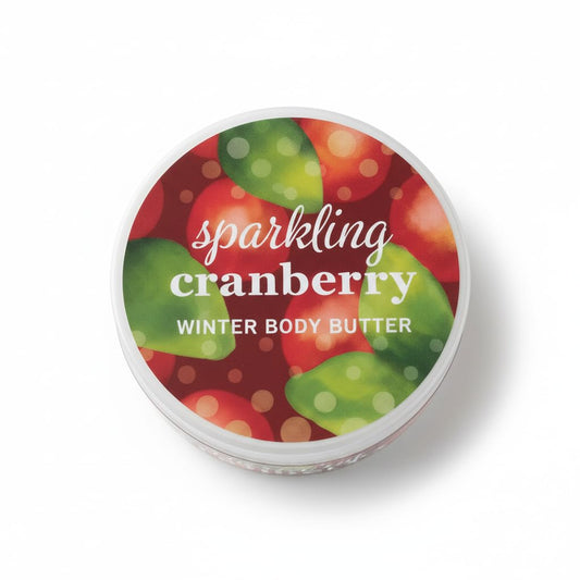 Greenwich Bay Trading Company Sparkling Cranberry Body Butter - Enriched with Shea Butter, Cocoa Butter & Vitamin E - Deep Hydration Body Cream