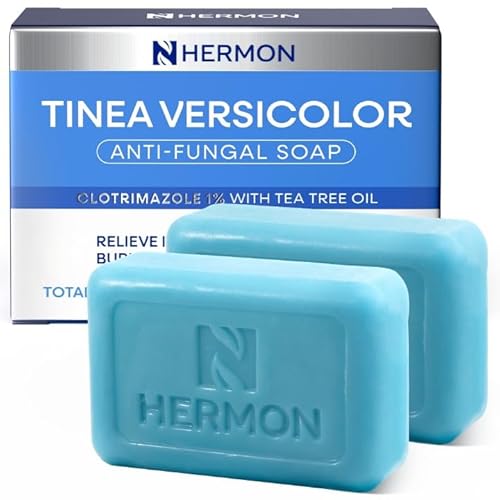 Hermon Tinea Versicolor Soap 2 Bars: Multi-Functional Clinically Proven for Tinea Versicolor, Athlete's Foot, Jock Itch, Ringworm - Fact Action Beauty & Personal Care Hermon