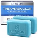 Hermon Tinea Versicolor Soap 2 Bars: Multi-Functional Clinically Proven for Tinea Versicolor, Athlete's Foot, Jock Itch, Ringworm - Fact Action Beauty & Personal Care Hermon