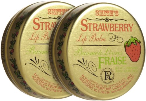 Rosebud Perfume Co. Lip Balm-Strawberry,0.8 Ounce (Pack of 2)
