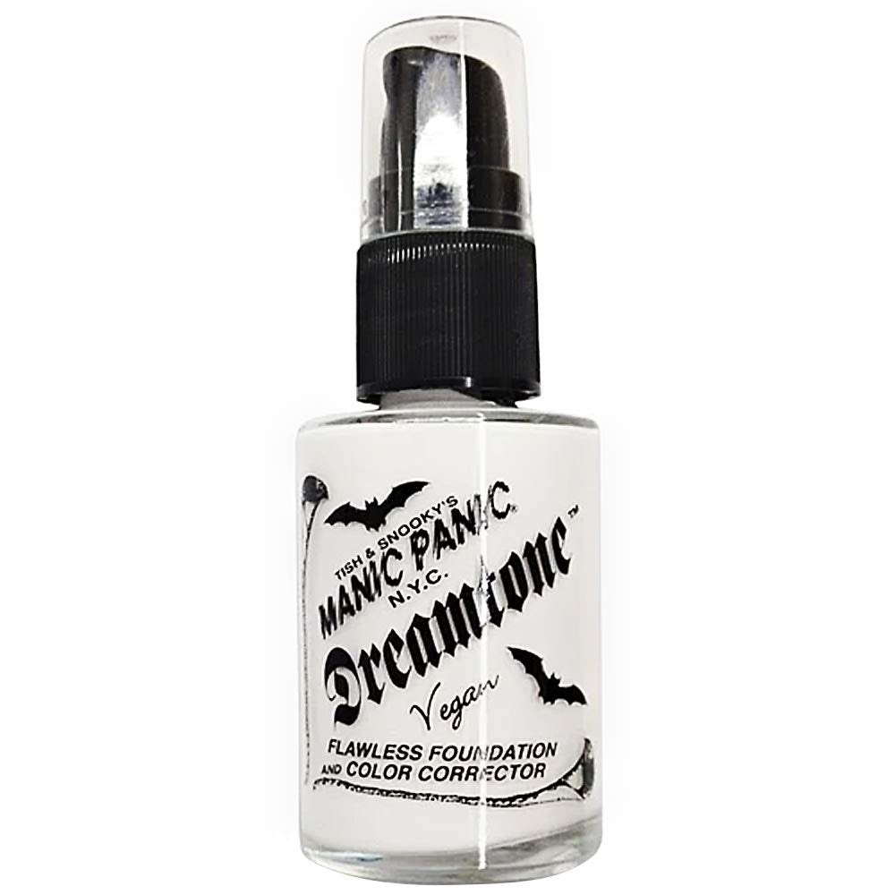 MANIC PANIC Dreamtone White Foundation for Goth Makeup - Oil-Free, Full Coverage Liquid Foundation & Skin Toner - White Base for Gothic Makeup