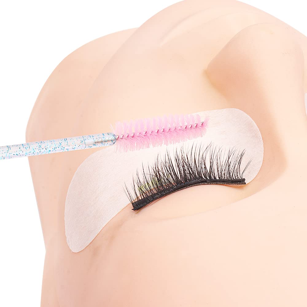 300 Pack Glitter Mascara Wands Disposable EyeLash Spoolie Brushes Makeup Applicator Eyelash Extension Tool Kit (3 colors mix)