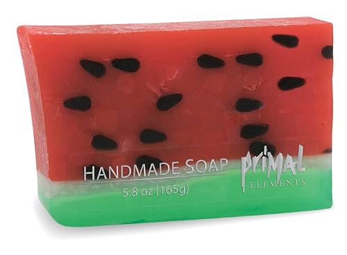 Primal Elements Wrapped Bar Soap, Watermelon, 5.8 Ounce