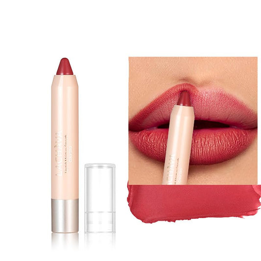 Easilydays Red Lipstick Crayon - Long-Lasting Waterproof Lipstick & Lip Stain, Full Coverage, Non-Stick Lip Tint (#08)