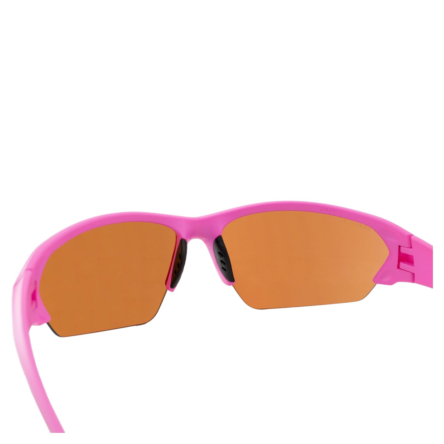 Epoch Eyewear Wake Golf Sunglasses for Women ANSI Z87.1 Pink Half-Frame w/Amber Lens