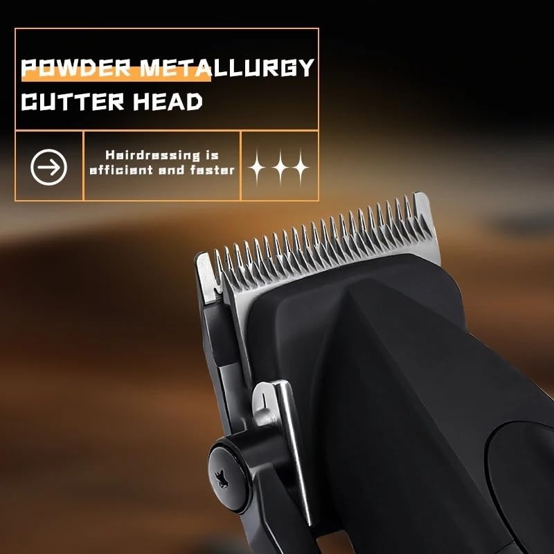QDKVTNDJZ Hair Clippers for Men, Professional Barber Cordless Rechargeable Trimmer Electric Cutting Machine Metal Body Beauty and Personal Care QDKVTNDJZ