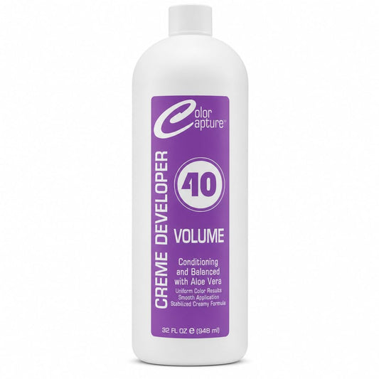COLOR CAPTUR 40 Volume Cream Hair Developer - High-Lift Color Activator for Bleach, Balayage & Color Correction | Sulfate-Free, Paraben-Free
