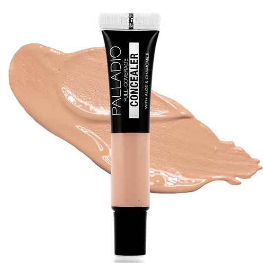 Palladio Full Coverage Concealer - Creamy Face & Under Eye Formula, Disguises Dark Circles, Blemishes, Fine Lines, Evens Skin Tone (Creme Brule)