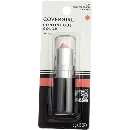CoverGirl Continuous Color Lipstick, Bronzed Peach [015], 0.13