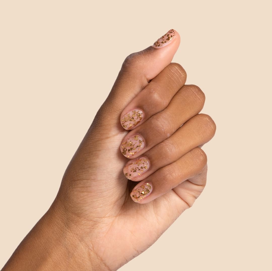 Olive & June Long Lasting Nail Polish, Is It Too Much?, Gold Flakes, 0.46 fl oz Beauty & Personal Care Olive & June