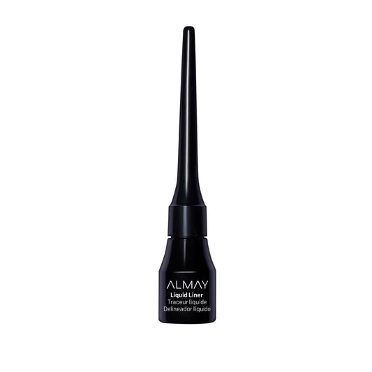 Almay Liquid Eyeliner, Waterproof, Fade-Proof Eye Makeup, Easy-to-Apply Liner Brush, Stocking Stuffer for Women, 221 Black, 0.1 Oz