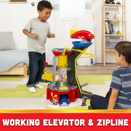 Paw Patrol, Mighty Lookout Tower with 4 Exclusive Bonus Action Figures, Toy Car, Lights and Sounds (Amazon Exclusive), Kids Toys for Ages 3 and up