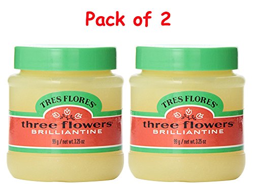 Three Flowers Brilliantine Solid 3.25 Ounce (96ml) (2 Pack)