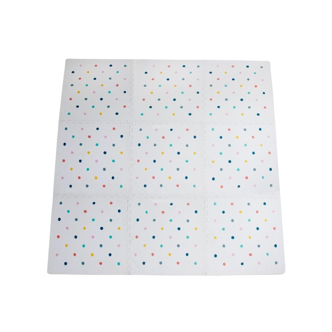 Soft Non-Toxic Baby Play Mat XXL – 9 PCS 24"x24" EVA Foam Interlocking Tiles, Colorful Puzzle Floor Mats for Kids, Nursery & Playroom