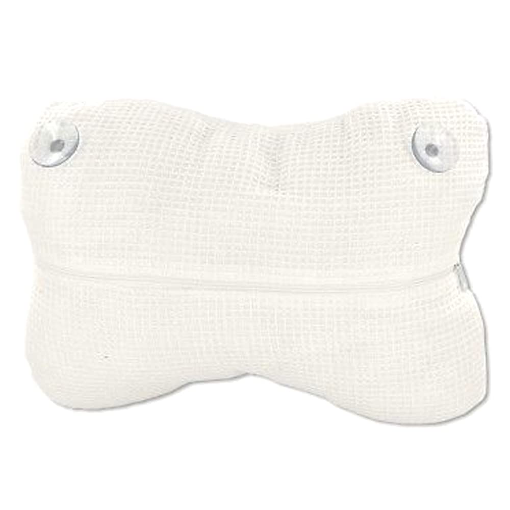 Kole Bath Pillow with Suction Cups, Soft White Cotton Neck Back Support Beauty and Personal Care Kole
