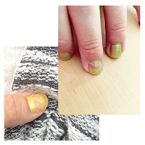 AllyDrew 10 Sheets Chevron Nail Art, Nail Stencil Guide Stickers, 2 Designs (5 Sheets Each Design) Beauty & Personal Care allydrew