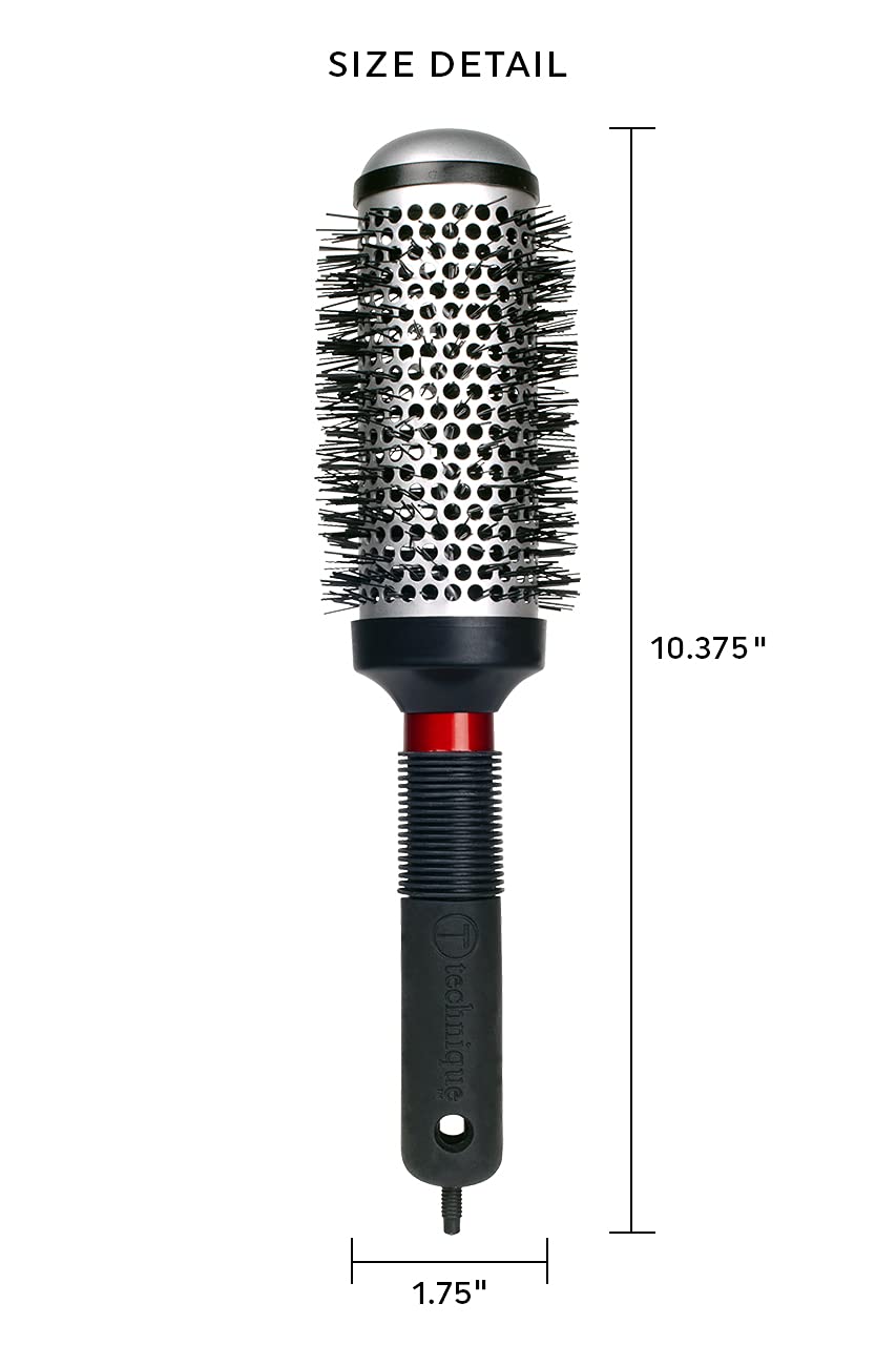 Cricket Technique Thermal Hair Brush #370 1.75” for Blow-Drying, Curling, and Styling - Heat-Retaining Barrel with Anti-Static Tourmaline Bristles
