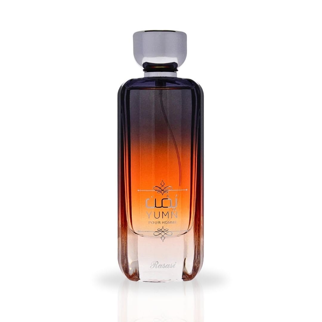 RASASI Yumn Eau De Parfum Spray 100ML (3.38 OZ) Arabian Warm Spicy And Refreshing Men's Perfume, Long Lasting, Luxurious Scent