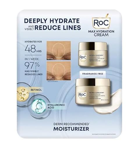 RoC Retinol Correxion Line Smoothing Max Hydration Cream 2 pack - 1.7 oz & 3.4 oz (5.1 oz total)