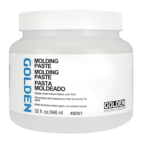 GOLDEN Molding Paste, 32 fl. oz. Jar, Professional Acrylic Paste Medium, Semi-Opaque