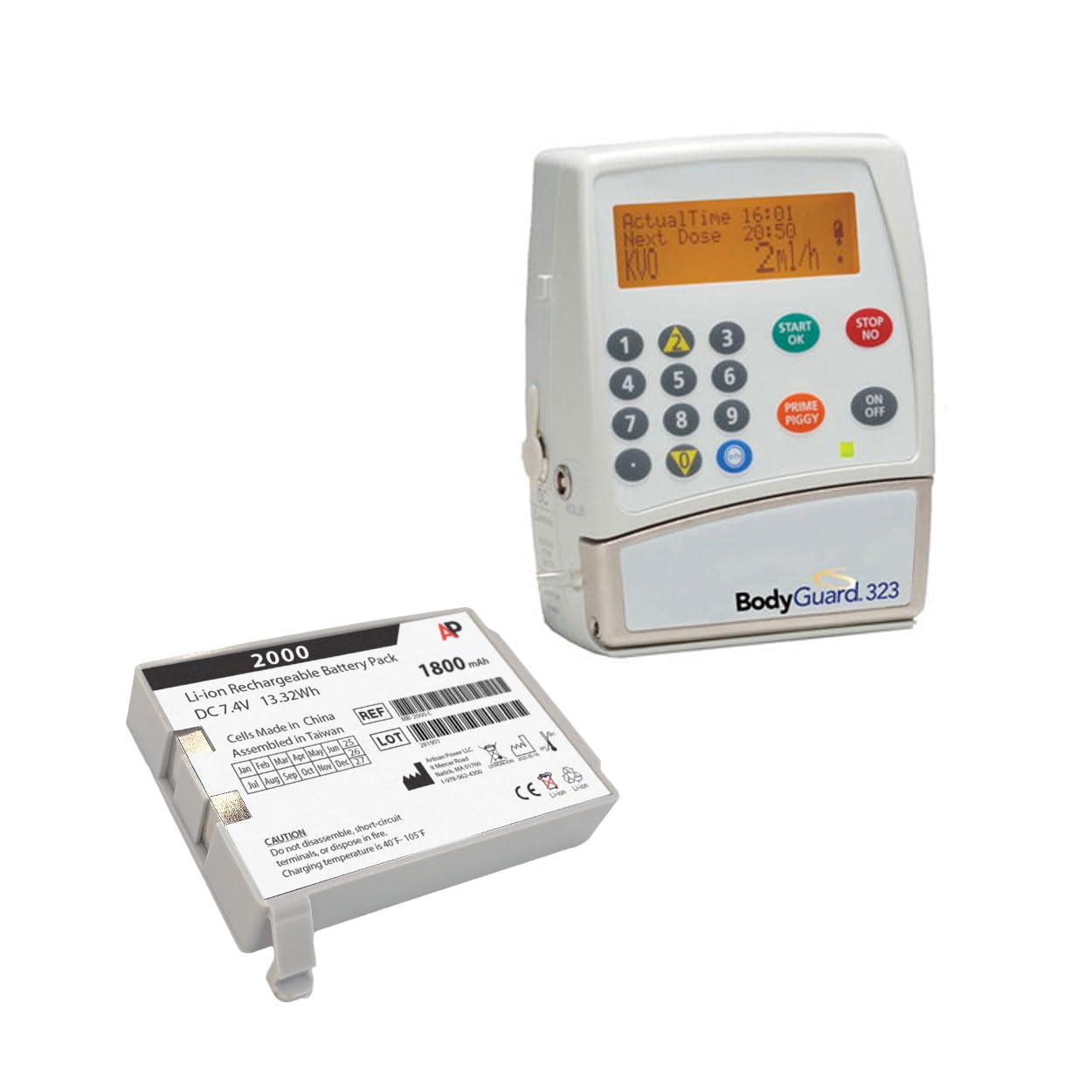 Artisan Power Replacement Battery for CME Jorgensen Labs Bodyguard 323, 545, 757, Jorvet VetPro 2000 Infusion Pumps - Replaces OEM Battery 130-050XA Beauty and Personal Care Artisan Power