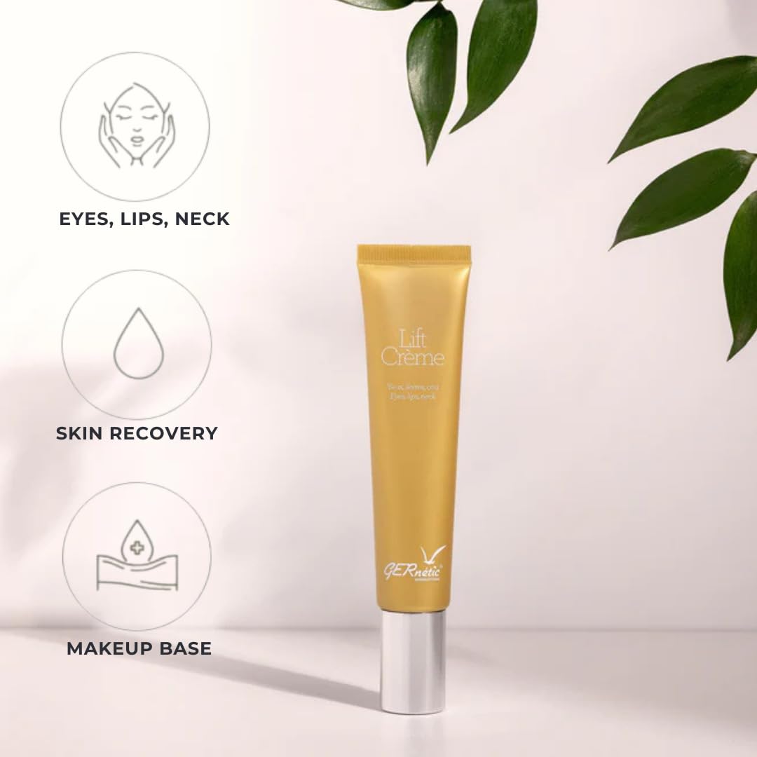 Gernetic Lift Creme, Firming Cream for Eyes Lips Neck, Dark Circles Care, 1.4 Oz