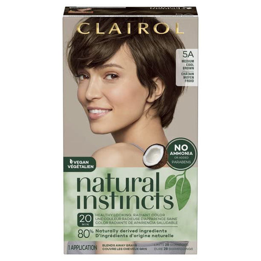 Clairol Natural Instincts, 024, Clove, Med Cool Brown, 2 pk