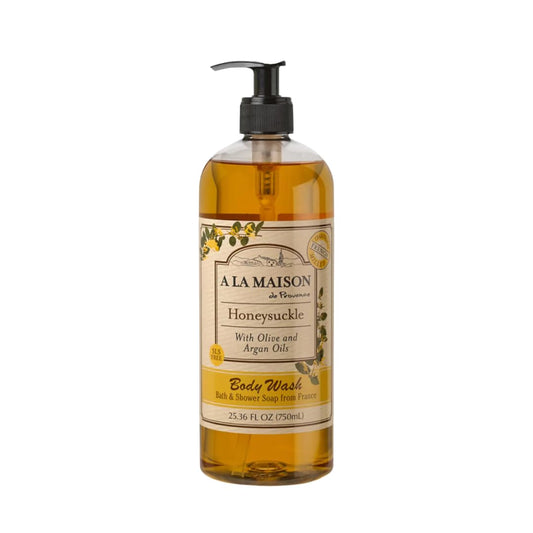 A LA MAISON Hydrating Body Wash Honeysuckle, Uses: Body, Essential Oils, Plant Based, Vegan, Cruelty-Free, Alcohol & Paraben Free (25.36 oz, 1 Pack)